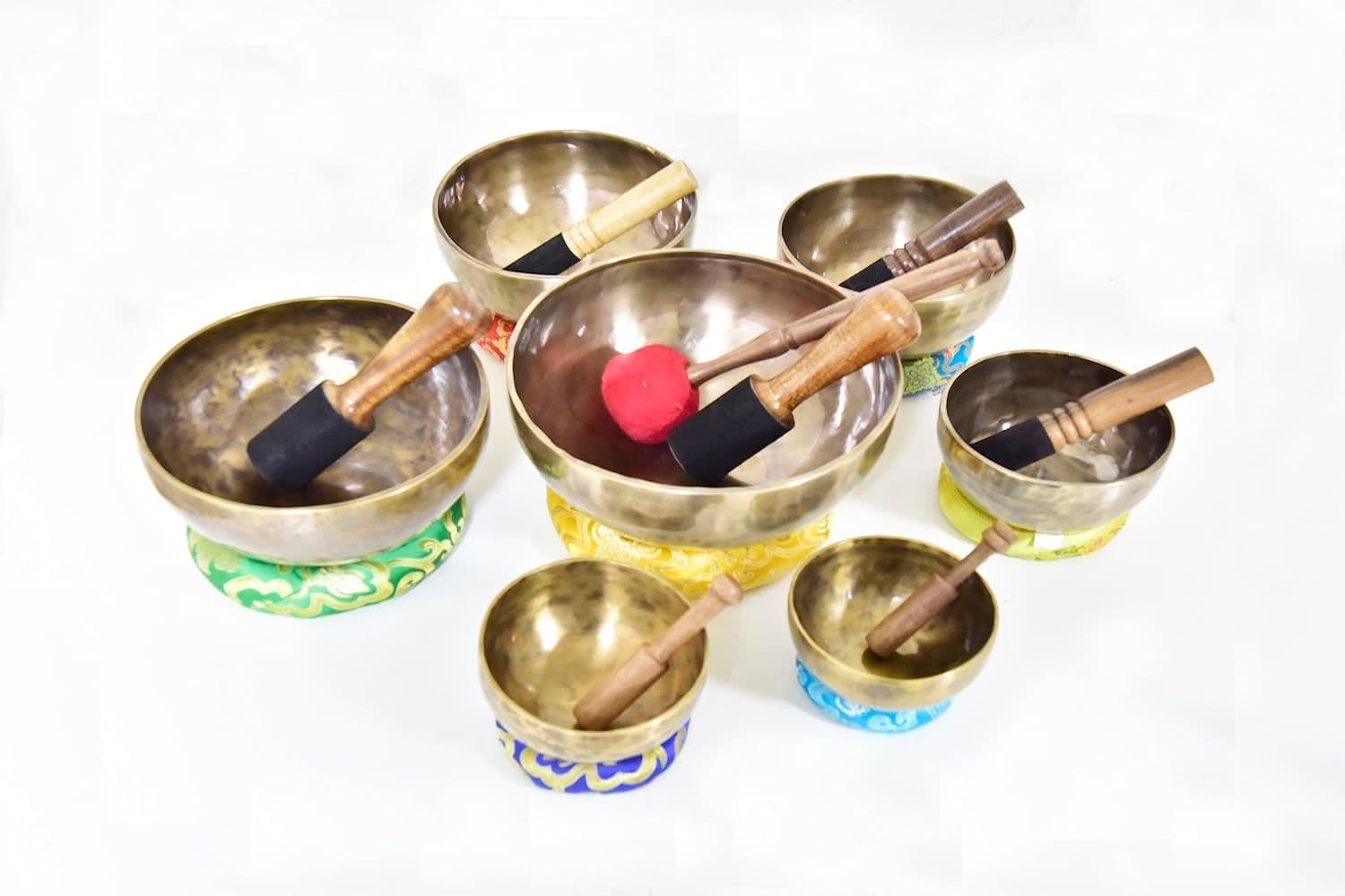 Chakra Healing Tibetan Singing Bowls set of seven